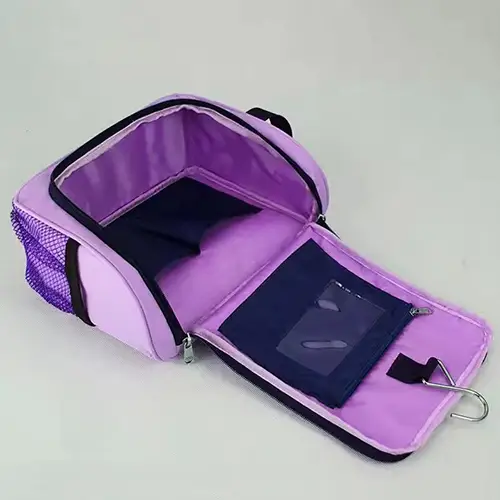 Functional Travel School Purple Large Mens Designer Toiletry Makeup Bag